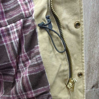 Canvas Jacket, Corduroy Collar, Snaps, Zip "Millarville Musical Ride" *vgc, clean, mnr faded

