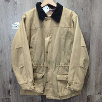 Canvas Jacket, Corduroy Collar, Snaps, Zip "Millarville Musical Ride" *vgc, clean, mnr faded, stiff zip
