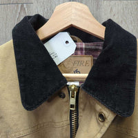 Canvas Jacket, Corduroy Collar, Snaps, Zip "Millarville Musical Ride" *vgc, clean, mnr faded, stiff zip
