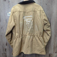 Canvas Jacket, Corduroy Collar, Snaps, Zip "Millarville Musical Ride" *vgc, clean, mnr faded, stiff zip
