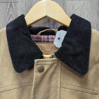 Canvas Jacket, Corduroy Collar, Snaps, Zip "Millarville Musical Ride" *vgc, clean, mnr faded
