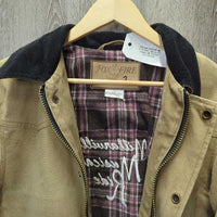 Canvas Jacket, Corduroy Collar, Snaps, Zip "Millarville Musical Ride" *vgc, clean, mnr faded
