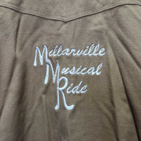 Canvas Jacket, Corduroy Collar, Snaps, Zip "Millarville Musical Ride" *vgc, clean, mnr faded

