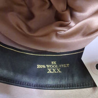 3X Wool Felt Western Hat, Leather Hat Band, Box *gc, older, inner brim stain, clean, mnr hairy, v.loose lining, stains, bent brim
