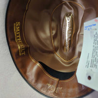 3X Wool Felt Western Hat, Leather Hat Band, Box *vgc, older, inner brim stain, clean, mnr hairy, flat brim

