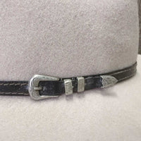 3X Wool Felt Western Hat, Leather Hat Band, Box *vgc, older, v.mnr inner brim stain, clean, mnr marks?

