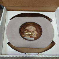 3X Wool Felt Western Hat, Leather Hat Band, Box *vgc, older, v.mnr inner brim stain, clean, mnr marks?
