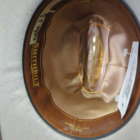 3X Wool Felt Western Hat, Leather Hat Band, Box *gc, older, stains, tape, inner brim stains, rippled edge
