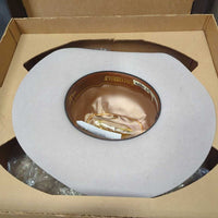 3X Wool Felt Western Hat, Leather Hat Band, Box *gc, older, stains, tape, inner brim stains, rippled edge
