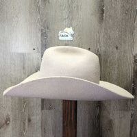 3X Wool Felt Western Hat, Leather Hat Band *gc/fair, pulled out lining, tape, pilly edges, hairy
