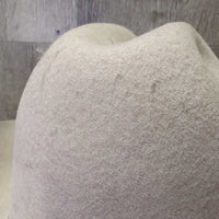 3X Wool Felt Western Hat, Leather Hat Band *gc/fair, pulled out lining, tape, pilly edges, hairy

