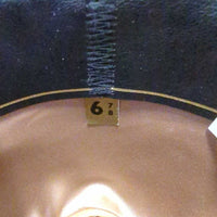 3X Wool Felt Western Hat, Leather Hat Band *gc/fair, pulled out lining, tape, pilly edges, hairy

