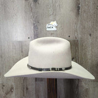 3X Wool Felt Western Hat, Leather Hat Band, Box *vgc, older, clean, mnr bent brim & loose lining
