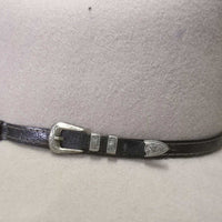 3X Wool Felt Western Hat, Leather Hat Band, Box *vgc, older, clean, mnr bent brim & loose lining
