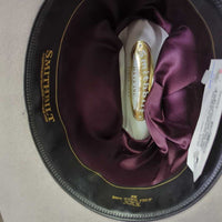 3X Wool Felt Western Hat, Leather Hat Band, Box *vgc, older, clean, mnr bent brim & loose lining
