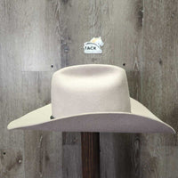3X Wool Felt Western Hat, Leather Hat Band, Box *vgc, older, inner brim stains, clean, stains, sm cut
