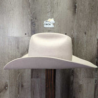 3X Wool Felt Western Hat, Leather Hat Band, Box *vgc, older, inner brim stains, clean, stains, sm cut
