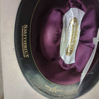 3X Wool Felt Western Hat, Leather Hat Band, Box *vgc, older, inner brim stains, clean, stains, sm cut
