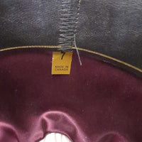 3X Wool Felt Western Hat, Leather Hat Band, Box *vgc, older, inner brim stains, clean, stains, sm cut
