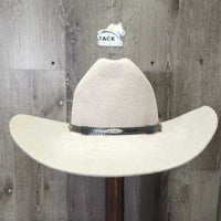 3X Wool Felt Western Hat, Leather Hat Band, Box *vgc, older, mnr inner brim stain, clean, mnr hairy
