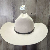 3X Wool Felt Western Hat, Leather Hat Band, Box *vgc, older, mnr inner brim stain, clean, mnr hairy
