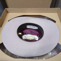 3X Wool Felt Western Hat, Leather Hat Band, Box *vgc, older, mnr inner brim stain, clean, mnr hairy
