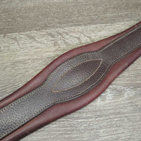 Leather Girth, 2x Els *vgc/gc, clean, mnr stretched elastic, rubs, stains & hairy seams
