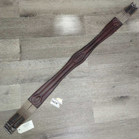 Leather Girth, 2x Els *vgc/gc, clean, mnr stretched elastic, rubs, stains & hairy seams
