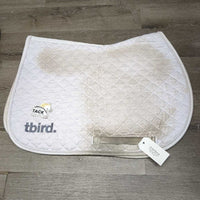 Jumper Saddle Pad "2022 CET" *gc, v.stained, dingy, rubs, pills, puckers, older

