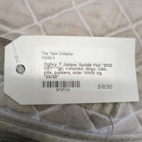 Jumper Saddle Pad "2022 CET" *gc, v.stained, dingy, rubs, pills, puckers, older
