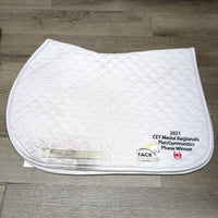 Thick Jumper Saddle Pad "2021 CET" *gc, rubs, pills, clean, linty, stains , puckers
