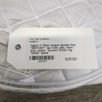 Thick Jumper Saddle Pad "2021 CET" *gc, rubs, pills, clean, linty, stains , puckers
