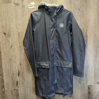 Long Rain Jacket *vgc, mnr residue, stains & scratches, Finicky Zip @ Bottom
