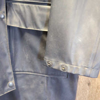 Long Rain Jacket *vgc, mnr residue, stains & scratches, Finicky Zip @ Bottom
