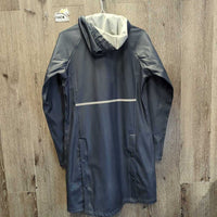 Long Rain Jacket *vgc, mnr residue, stains & scratches, Finicky Zip @ Bottom
