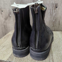 Paddock Boots, Back Zipper, Bag, Box *xc, clean, v.mnr rubs, residue, marks & creases
