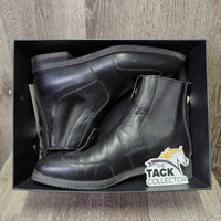 Paddock Boots, Back Zipper, Bag, Box *xc, clean, v.mnr rubs, residue, marks & creases
