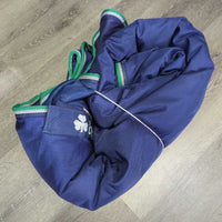 Hvy Fleece Lined Winter Blanket, detach neck, 2 legs *vgc, wpf, clean, mnr hair, rubs, snags, reapairs, residue, threads
