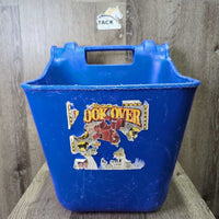 Plastic Hook Over Fence Feed Bucket, hooks *vgc/gc, clean, scuffs, scratches, peeled label
