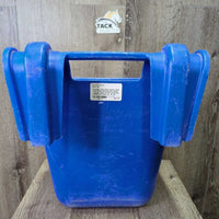Plastic Hook Over Fence Feed Bucket, hooks *vgc/gc, clean, scuffs, scratches, peeled label
