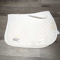Quilt Jumper Pad, tabs, piping *gc, clean, dingy, puckers, stains, rubs, pilly
