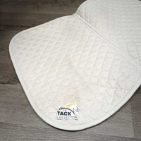 Quilt Jumper Pad, tabs, piping *gc, clean, dingy, puckers, stains, rubs, pilly
