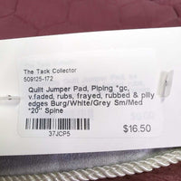 Quilt Jumper Pad, Piping *gc, v.faded, rubs, frayed, rubbed & pilly edges
