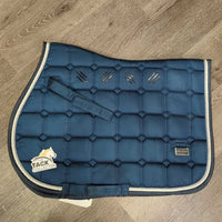 Quilt Jumper Pad, 2 piping *vgc/gc, clean, rubs, stains, mnr hair
