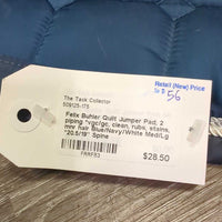 Quilt Jumper Pad, 2 piping *vgc/gc, clean, rubs, stains, mnr hair
