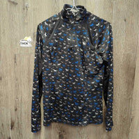 LS Sun Shirt, 1/4 Zip Up, Mesh Sleeves *xc
