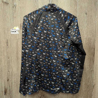 LS Sun Shirt, 1/4 Zip Up, Mesh Sleeves *xc
