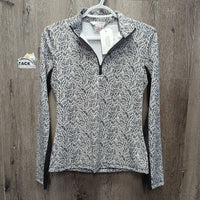 LS Sun Shirt, 1/4 Zip up, mesh sleeves *xc
