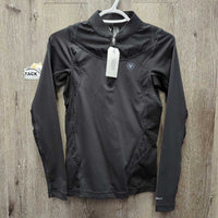 LS Sun Shirt, 1/4 Zip Up, Mesh Sleeves *xc, mnr threads, seam puckers
