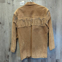 Suede Western Fringe Jacket, buttons *vgc, mnr cuff stains & edge rubs
